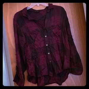Purple plaid Rock & Republic shirt size L